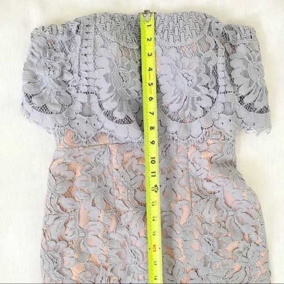 JARLO Adeline all over lace bandeau dress Gray - Picture 11 of 16